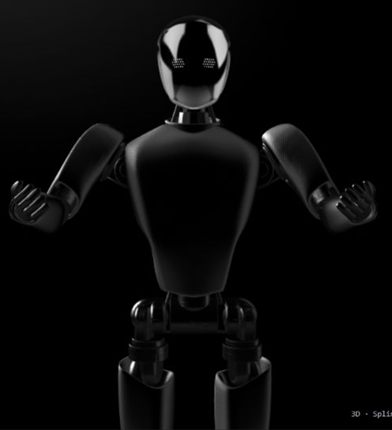 The black and chrome CareersForge robot from our homepage