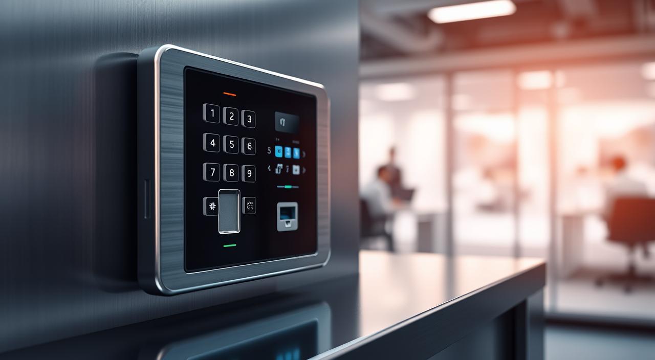 Microsoft 365 AI security concept: access-control panel representing permission checks for work data