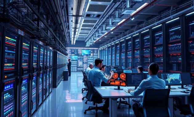 A sprawling data center with gleaming server racks, intricate cables, and vibrant holographic displays. Rows of analysts poring over complex dashboards, gesturing towards insights that leap off the screens. Towering servers hum with the rhythmic pulse of big data processing, their lights flickering in a mesmerizing symphony. Sleek, minimalist workstations are bathed in a soft, ambient glow, casting an ethereal atmosphere over the scene. Amidst this digital landscape, a sense of power, precision, and limitless potential permeates the air, capturing the essence of advanced data capabilities shaping the future of analytical roles. A sprawling data center with gleaming server racks, intricate cables, and vibrant holographic displays. Rows of analysts poring over complex dashboards, gesturing towards insights that leap off the screens. Towering servers hum with the rhythmic pulse of big data processing, their lights flickering in a mesmerizing symphony. Sleek, minimalist workstations are bathed in a soft, ambient glow, casting an ethereal atmosphere over the scene. Amidst this digital landscape, a sense of power, precision, and limitless potential permeates the air, capturing the essence of advanced data capabilities shaping the future of analytical roles.