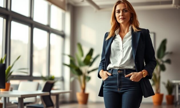 Professional Denim Workplace Styling