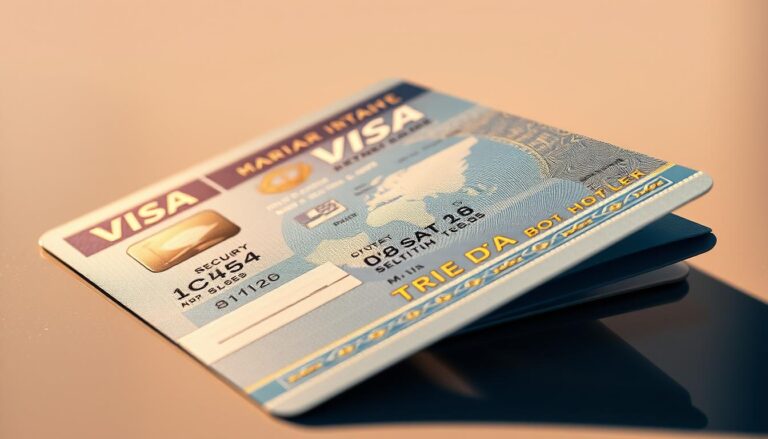 Work visa Canada for U.S. citizens: can an American work in Canada? Close-up of a passport-style visa document.